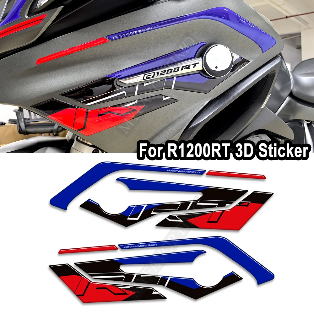 For BMW R1200RT R1200 R 1200 RT Motorcycle Accessories 3D Resin Sticker Tank Pad Protection Kit Fairing Fender Mudguard