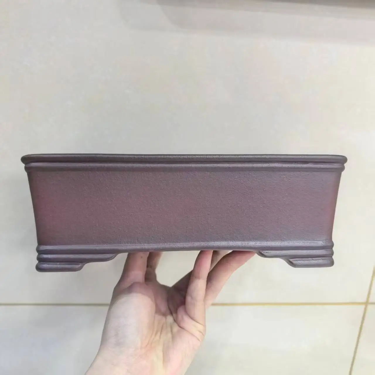 

9" High quality Yixing clay bonsai pot red antique style Rectangle pot