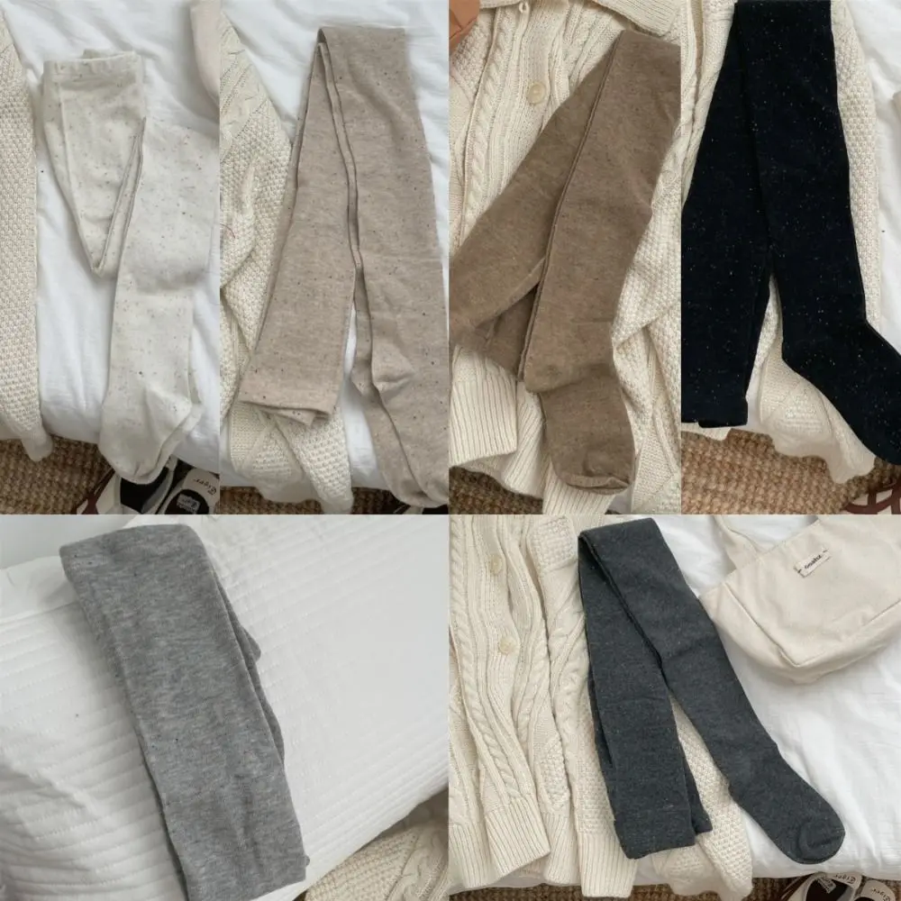 Soft Sweet Leggings Women Speckled High-elastic Winter Thermal Tights Female Stockings Solid Color High Waist Pantyhose Autumn