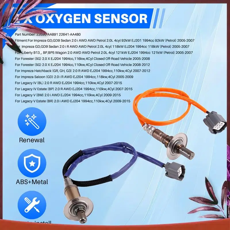 

Durable New 22690-AA891 22641-AA480 Up&Downstream Oxygen Sensor For Subaru Impreza Legacy Forester 2.0L 2005-2015