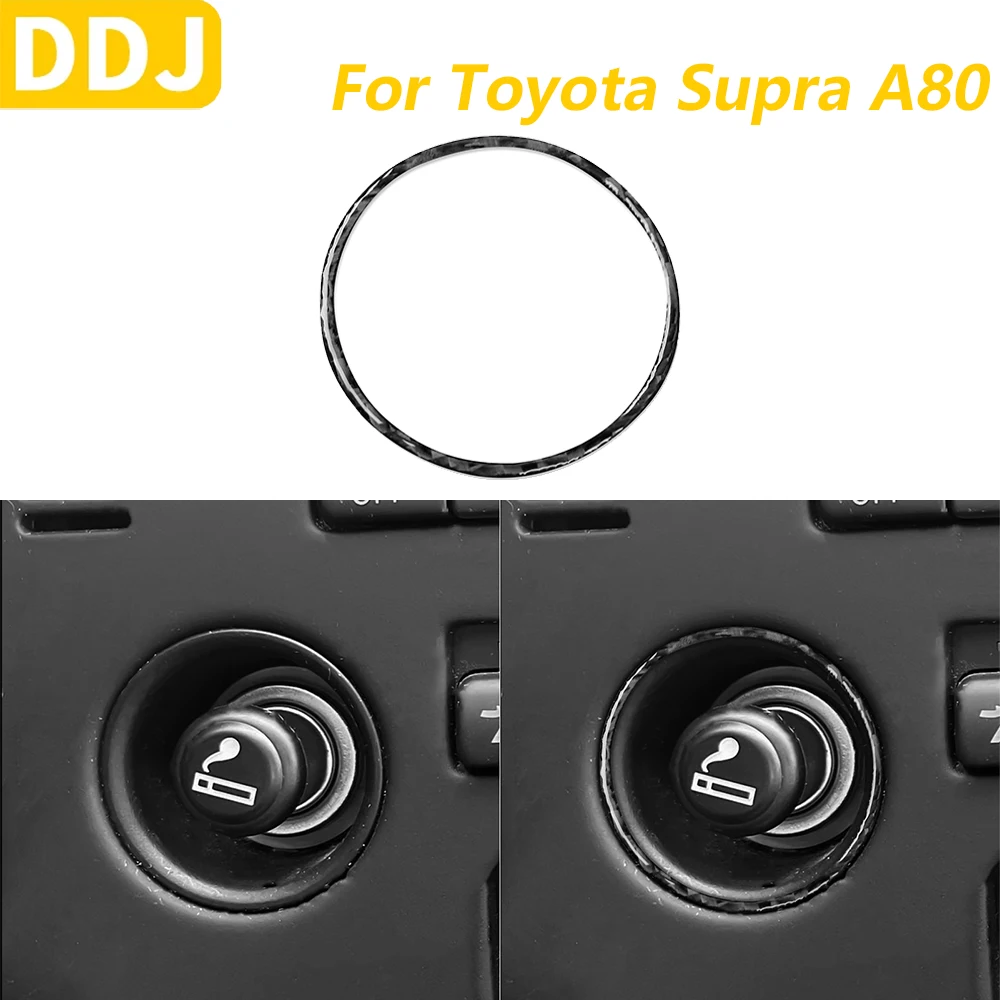 For Toyota Supra MK4 A80 Turbo 1993-1999 Carbon Fiber One-touch Start/stop Ignition Button Panel Cover Car Accessories Sticker