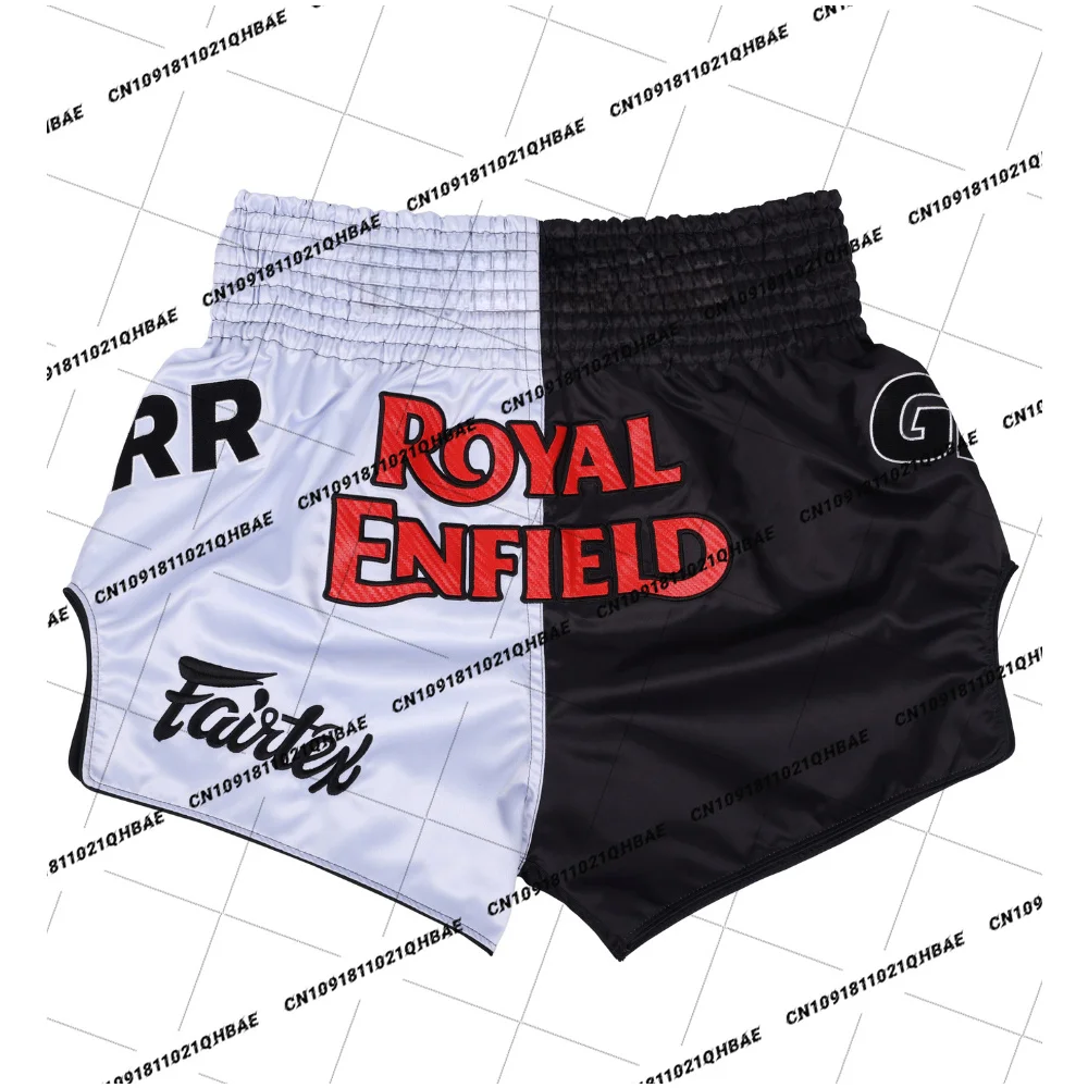 New Fairtex X Royal Enfield Limited Edition Shorts Men's Oversized Breathable Speed Drying Gym Octagonal Cage Training Shorts