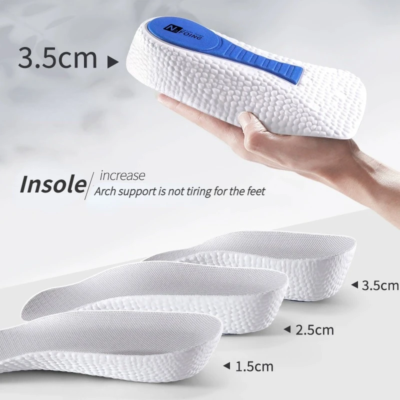 2Pcs Height Increase Insoles for Men Women EVA Shoe Pads Feet Arch Support Orthopedic Half Insoles Sneaker Heel Lift Care Insole