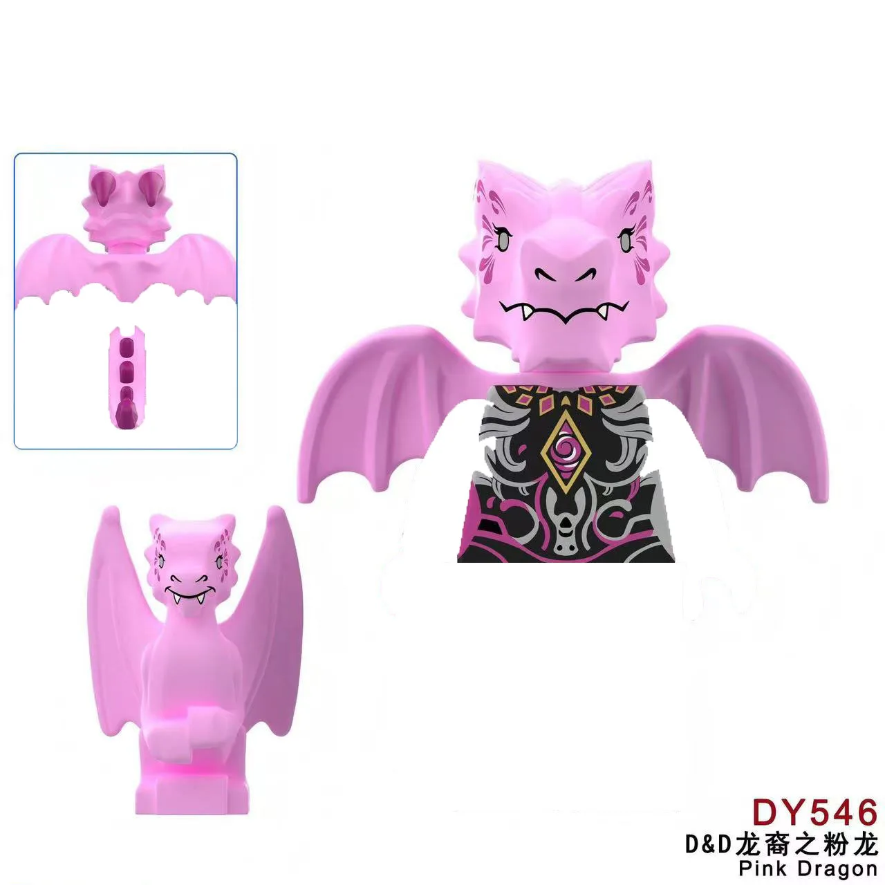 DY545 أنيمي ألعاب الكرتون لعبة الطوب الدمى التنين الوليد القرون الوسطى التنين فرسان الجنود ووريورز اللبنات الاطفال اللعب الهدايا #3