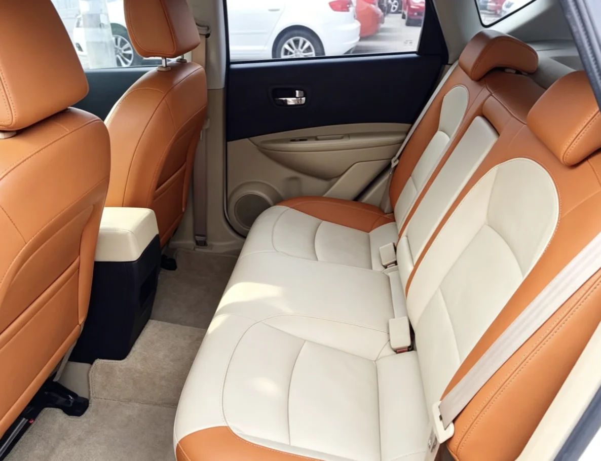 Für Nissan Qashqai J10 2008~2015 Maßgefertigte Autositzbezüge Luxuriöses Nappa-Leder 100% Passgenau Innenraumzubehör 360 ° Vollständige Abdeckung – Detail 3