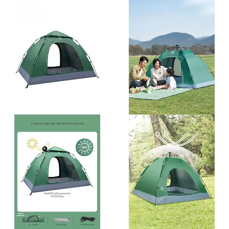 for Quick Setup Pop Up Tent Automatic Portable Foldable Sunproof Camping Tent for Outdoor Hiking Beach Fishing Shelter