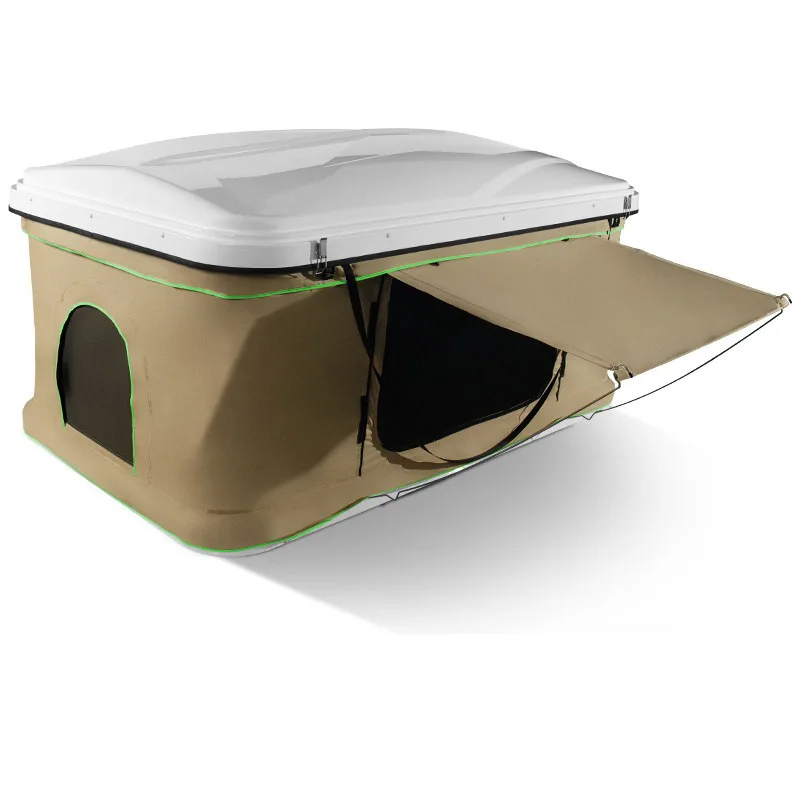 3 Person Quick Setup Hard Top Roof Top Tent Oxford Fabric Waterproof Windproof Tent for Outdoor Camping Road Trip