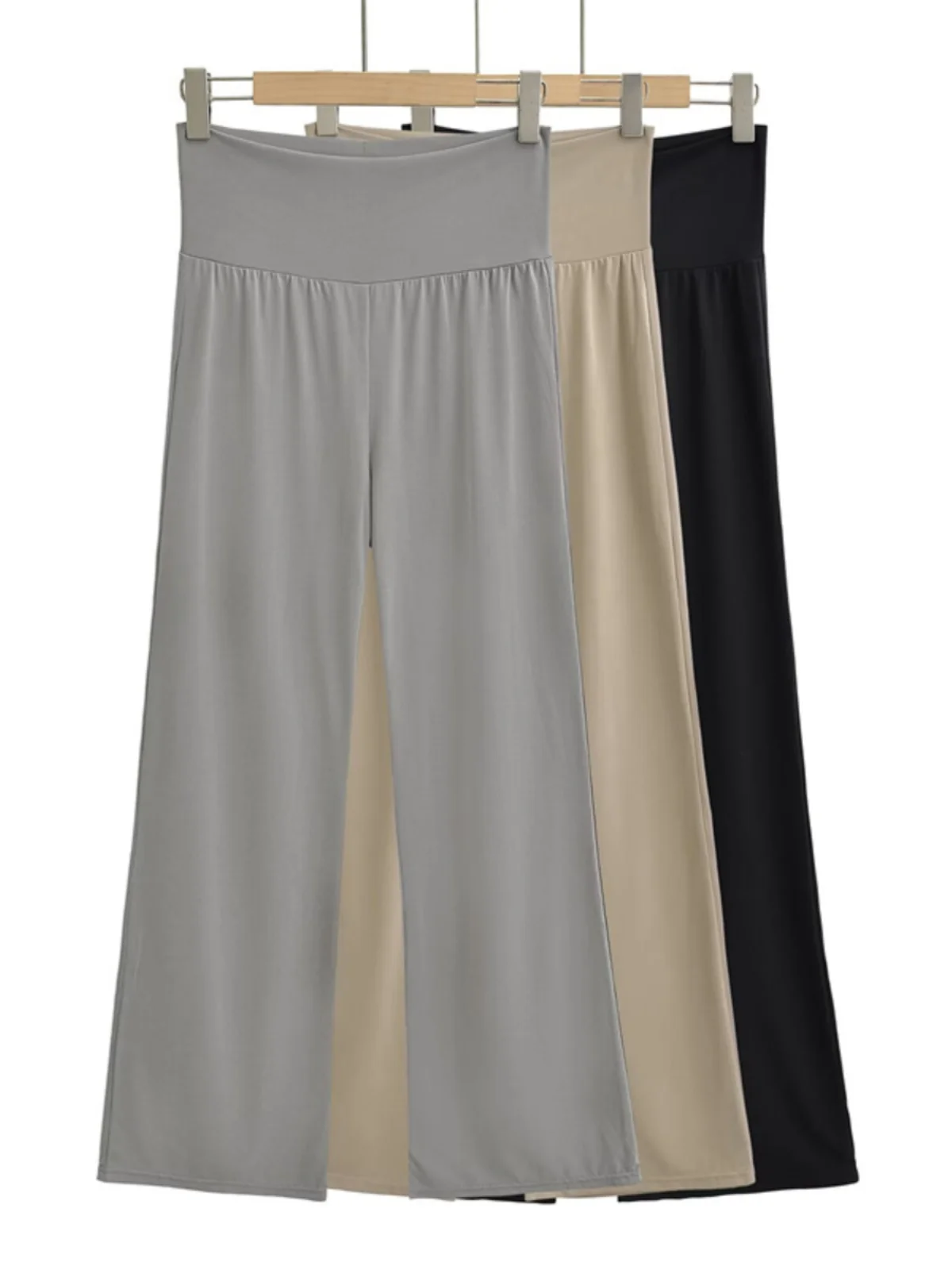 กางเกงลำลองทรงขากว้างสไตล์อเมริกันเอวสูง กางเกงขายาวทรงหลวม ช่วยให้ดูผอมลง สวมใส่สบาย ทรงหลวม แฟชั่นสตรีทแวร์