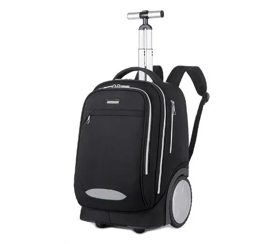 Children Wheeled Backpack Large Wheels School Travel Trolley Bags College Student Rolling Luggage Backpack Carry On Luggage Bags