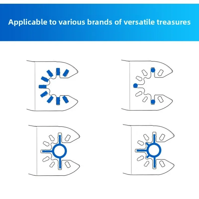 10Pcs Japanese Oscillating Saw Blades High Carbon Steel Bi-Metal Curved Edge Multitool Blades Sharp Wear Resistant Cutter Blade