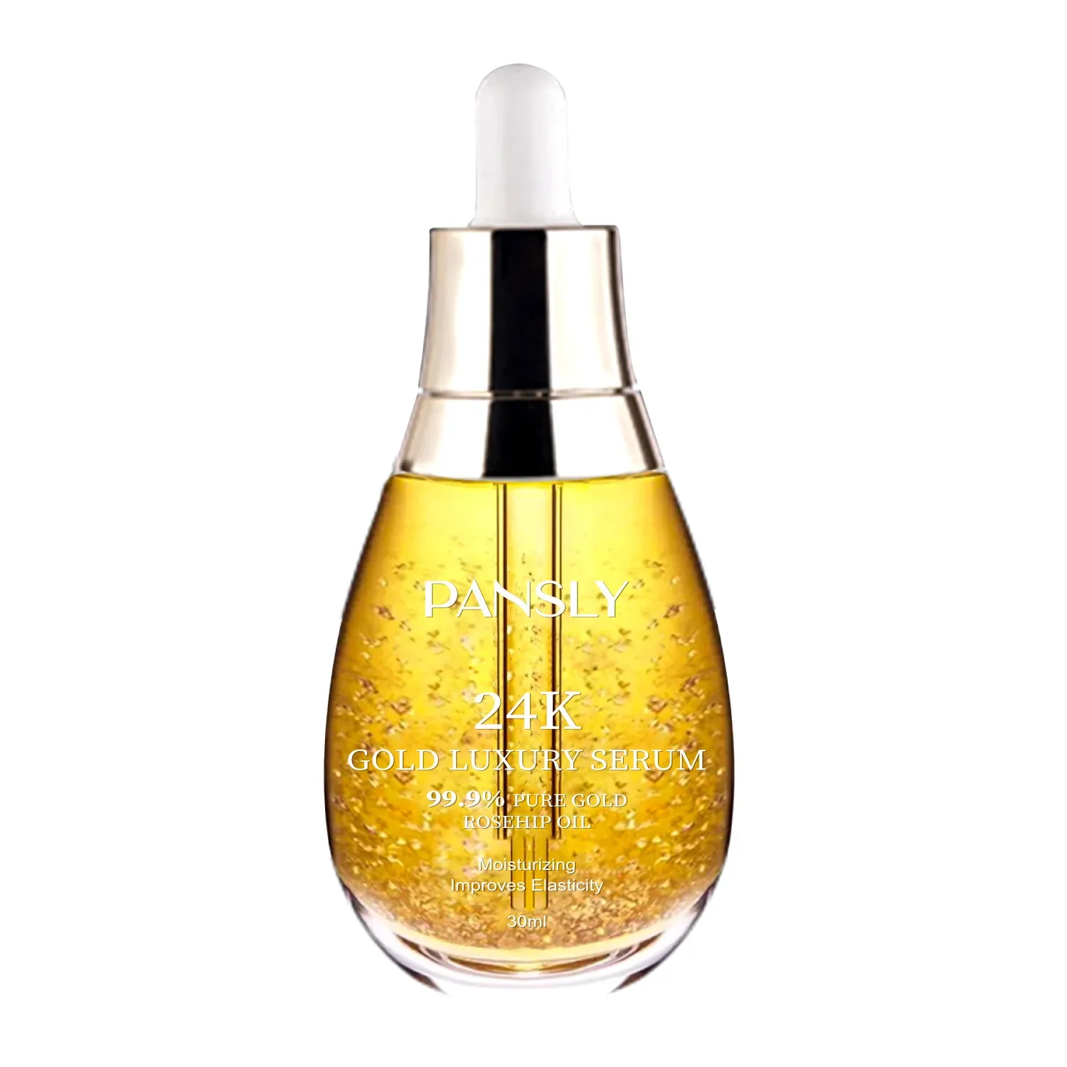 24K Gold Luxus-Gesichtsserum für die Hautpflege, langanhaltend, feuchtigkeitsspendend, nährend und verbessert die Elastizität, 30 ml