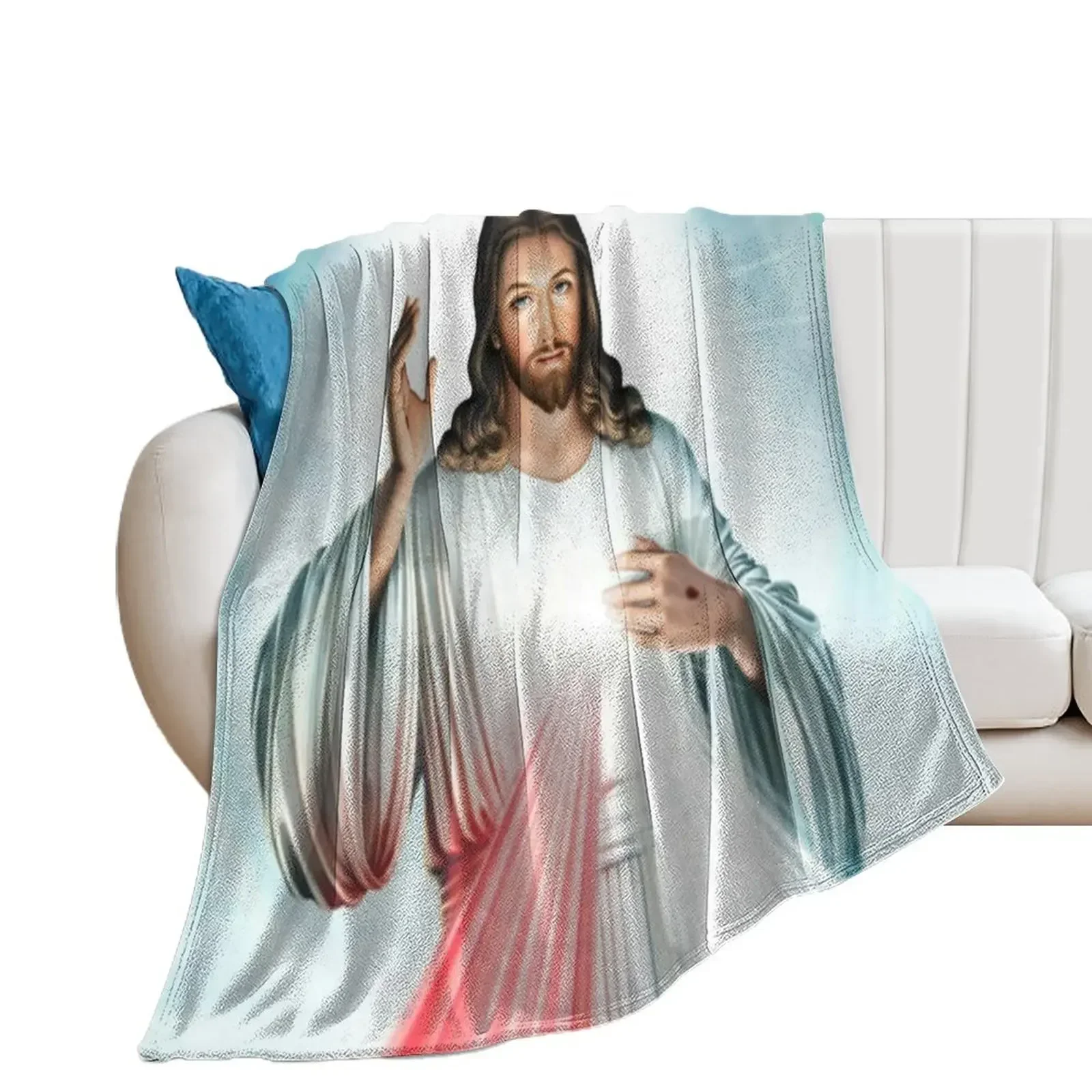 The Divine Mercy, Jesus I trust in You, Saint Faustina, Divine Mercy Throw Blanket Luxury Designer Blankets For Sofas Blankets