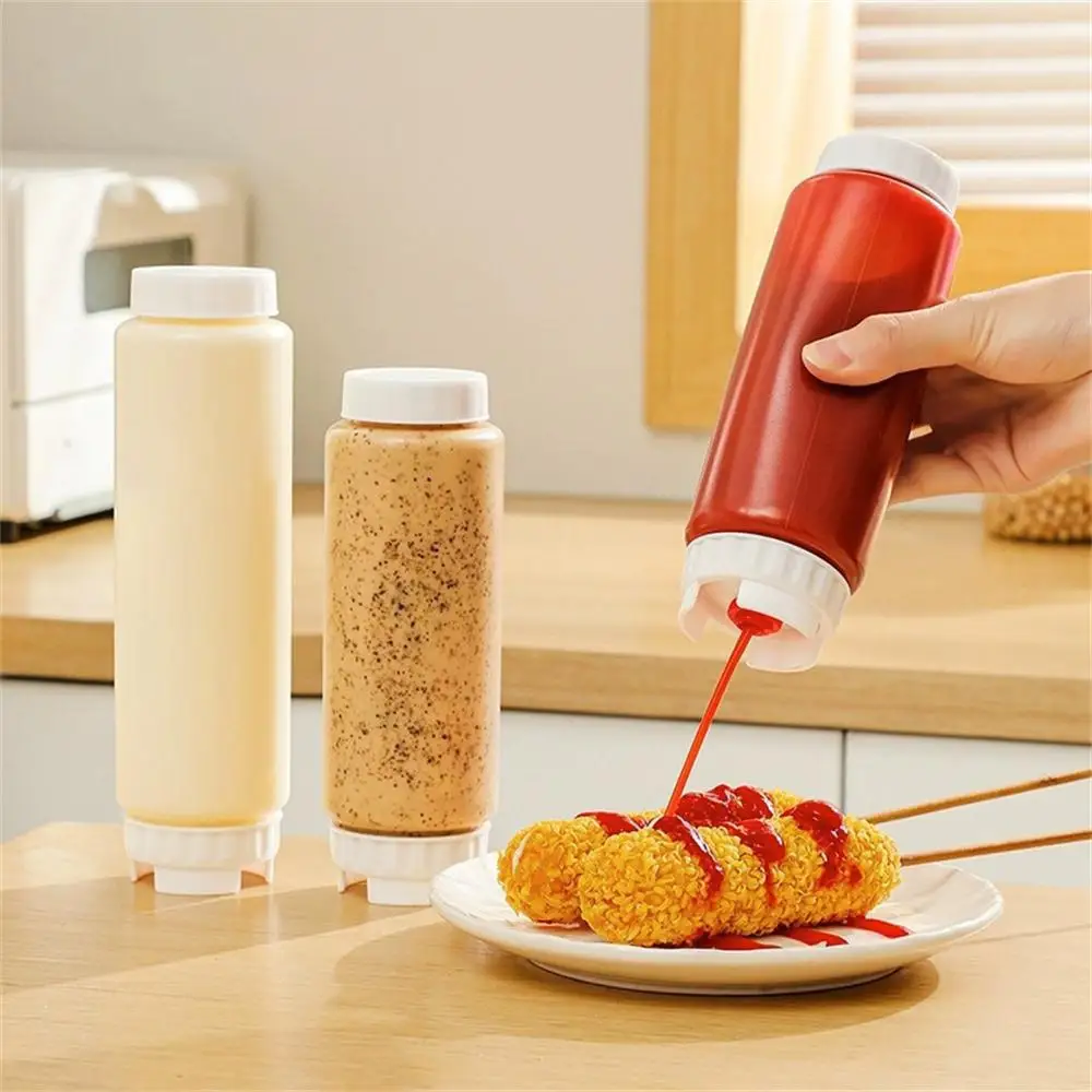 1/2/4PCS Double-headed Squeeze Bottle Effective Leak-proof Feature Innovative Inverted Bottle Efficient Sauce Dispensing