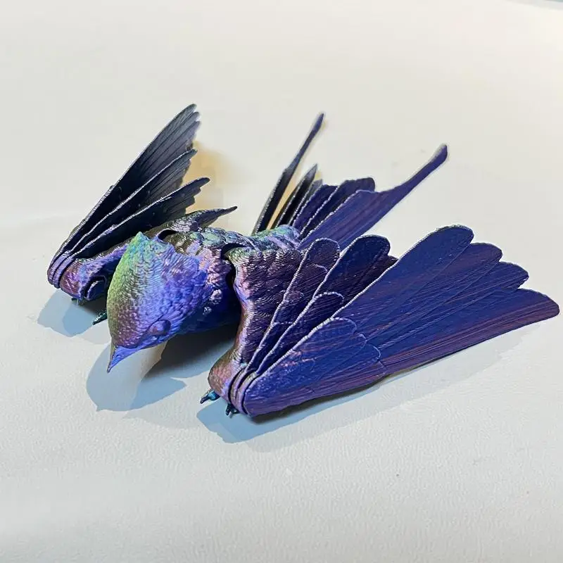 3D Printed Animals Small Fidget Swallows Toy Swallows Stress Relief Fidget Toy For Work And Travel 3D Printed Fidget Toy For