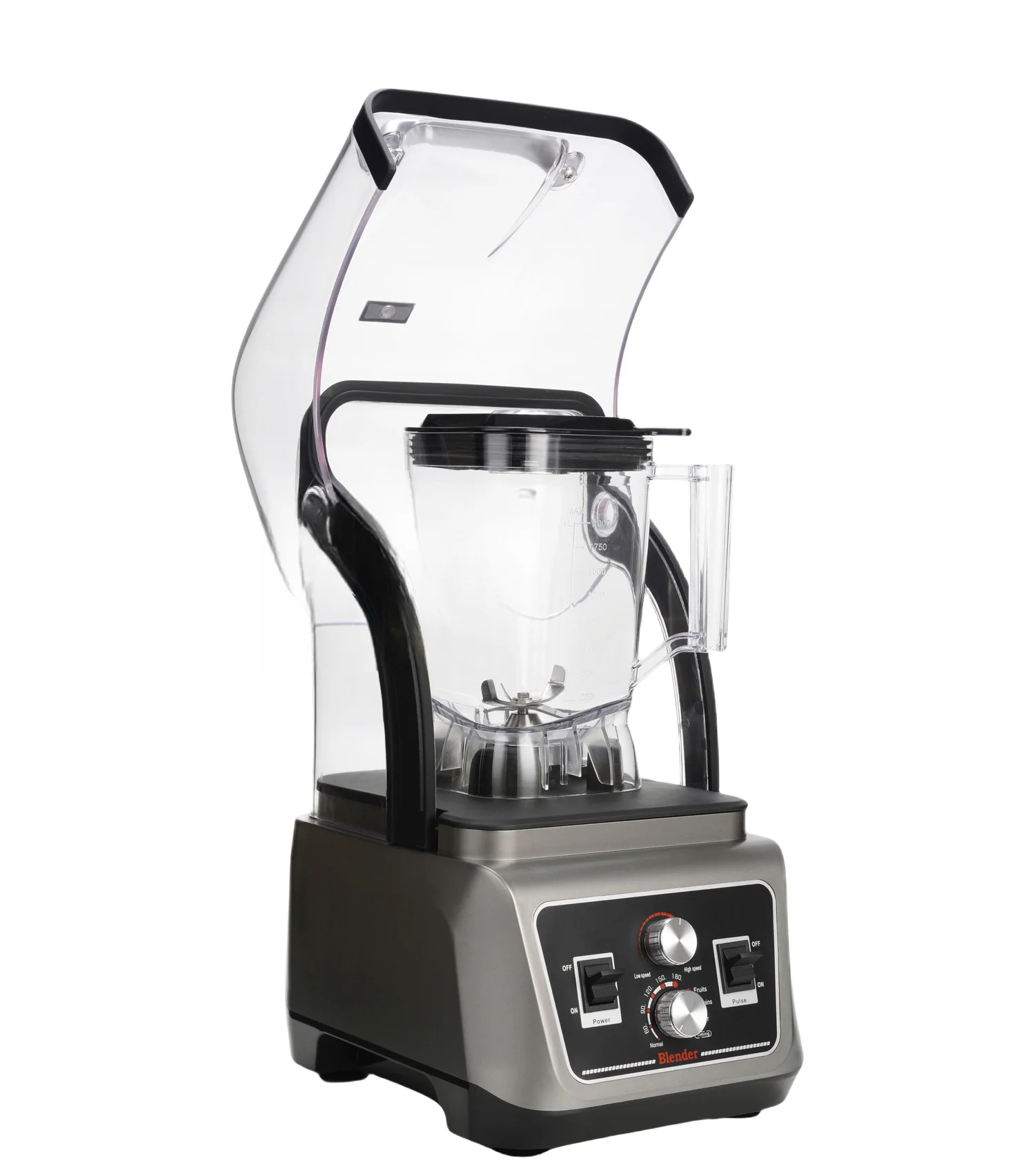 Commercial Blender with Noise Hood Silent Digital Smart Blender Blender for Smoothie Shop and Beverage Shop