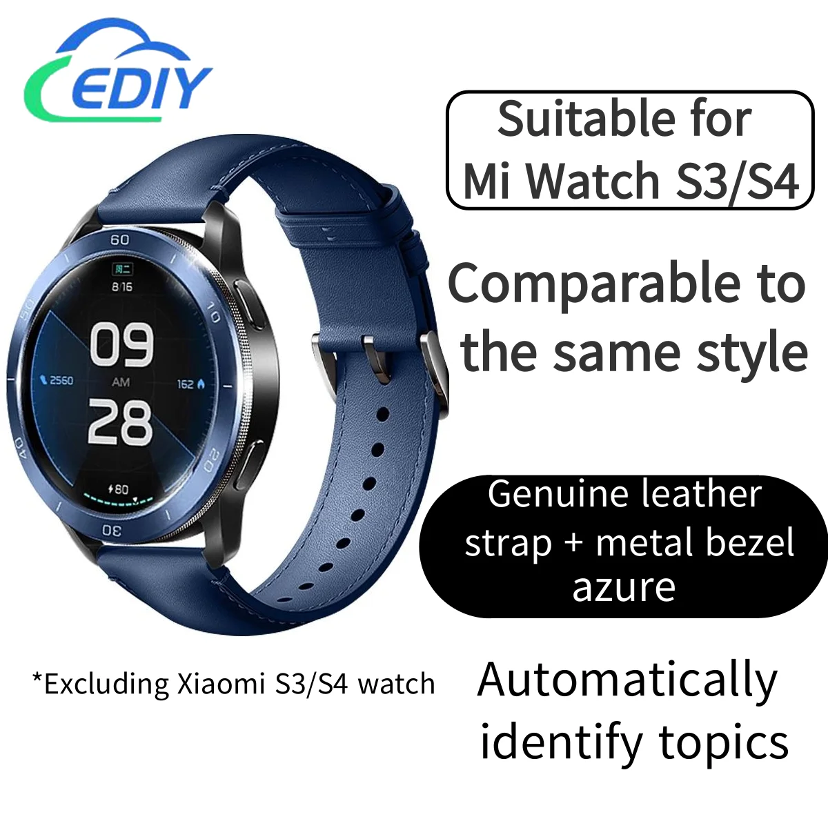 suitable for Mi S3/s4 watch strap + bezel Watchs3 dial dual time zone Bluetooth version esim version