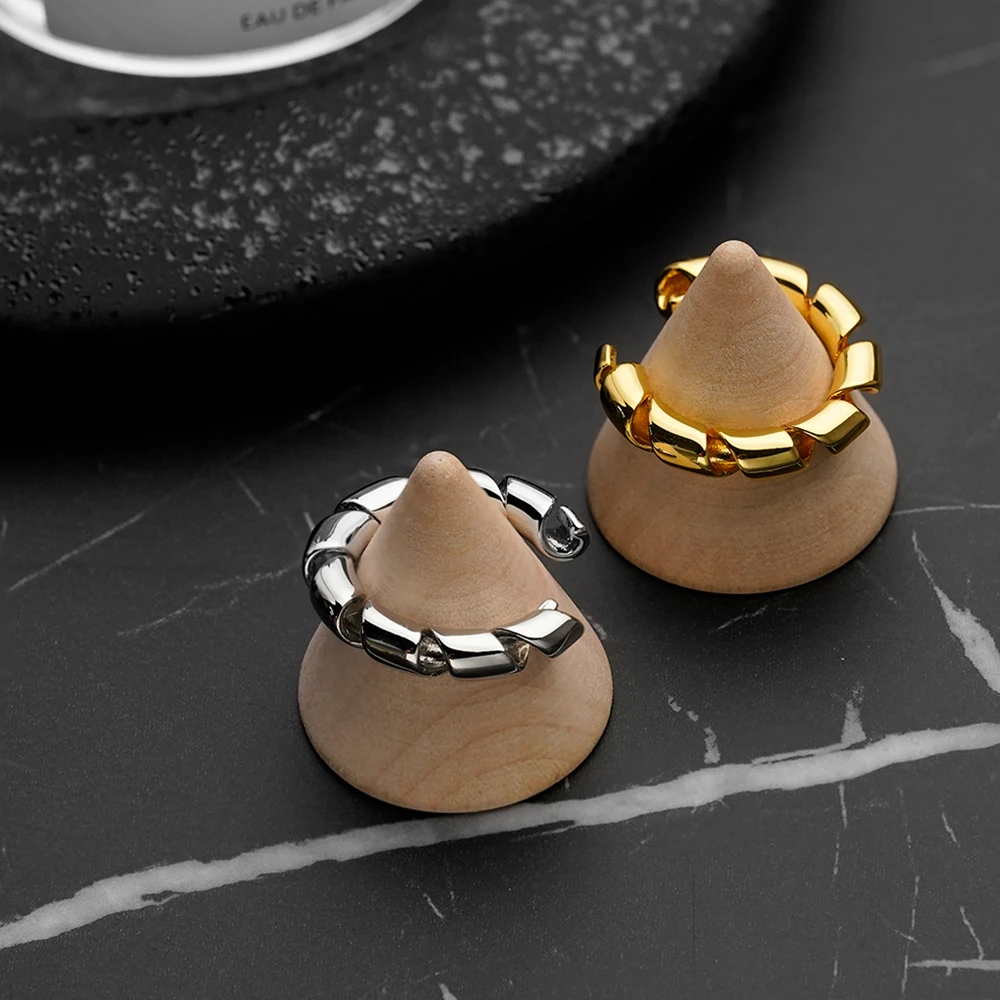 ENFASHION Anillos Mujer Screw Hollow Open Ring For Women Stainless steel 18K Plated Gold Fashion Cocktail Party Jewelry R244457