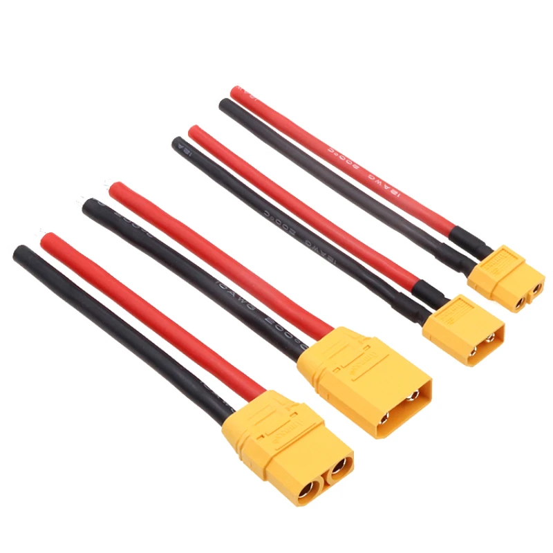 XT30U-F/M Aircraft model connection cable male and female motor socket, lithium battery, banana plug ,Battery Connector 18AWG