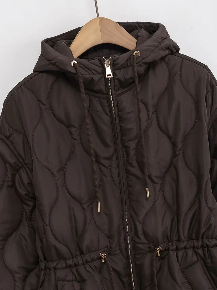 

NLZGMSJ 2025 зимняя куртка для женщин, парка с капюшоном, женские куртки с длинными рукавами, женская модная уличная новая верхняя одежда