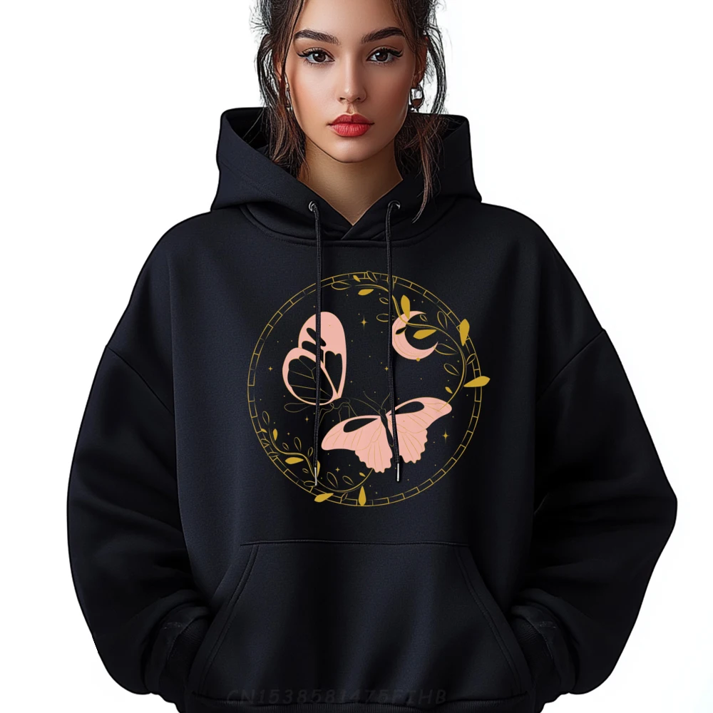 

Celestial Moon Premium Hoodies Geek Long Sleeve Special Crewneck Hoodies Normal Hoodies For Men Labor Day