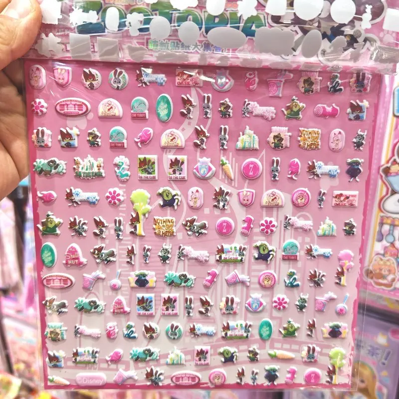 Pegatinas 3D Grandes de Doble Capa de Zootopia, Lindas Pegatinas Decorativas de Dibujos Animados para Auriculares, Papelería, Laptop, Funda de Teléfono