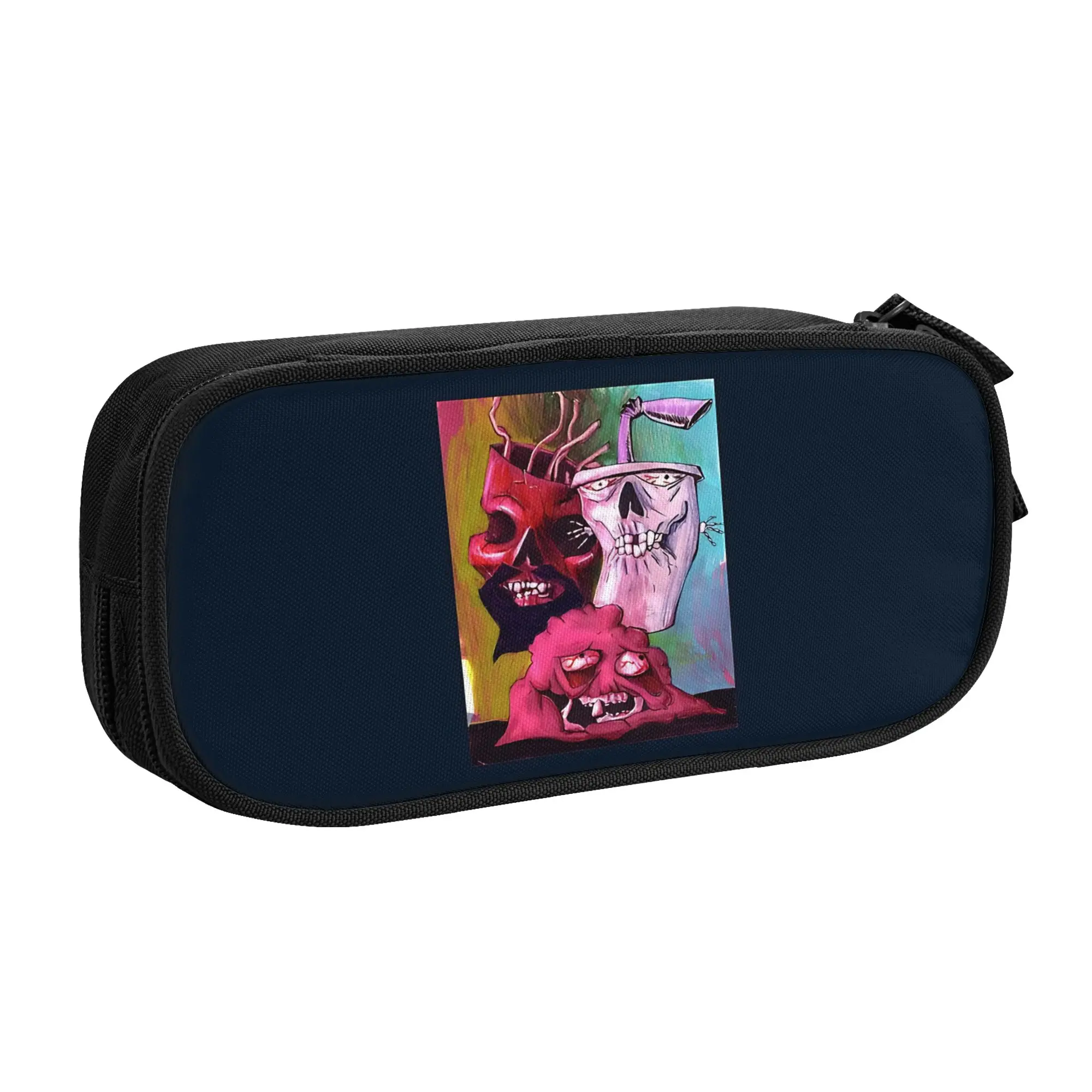 1 piece Lightweight trippy chaotic Pencil Case Girls Pen Bag ATHF Office Stationery Bag