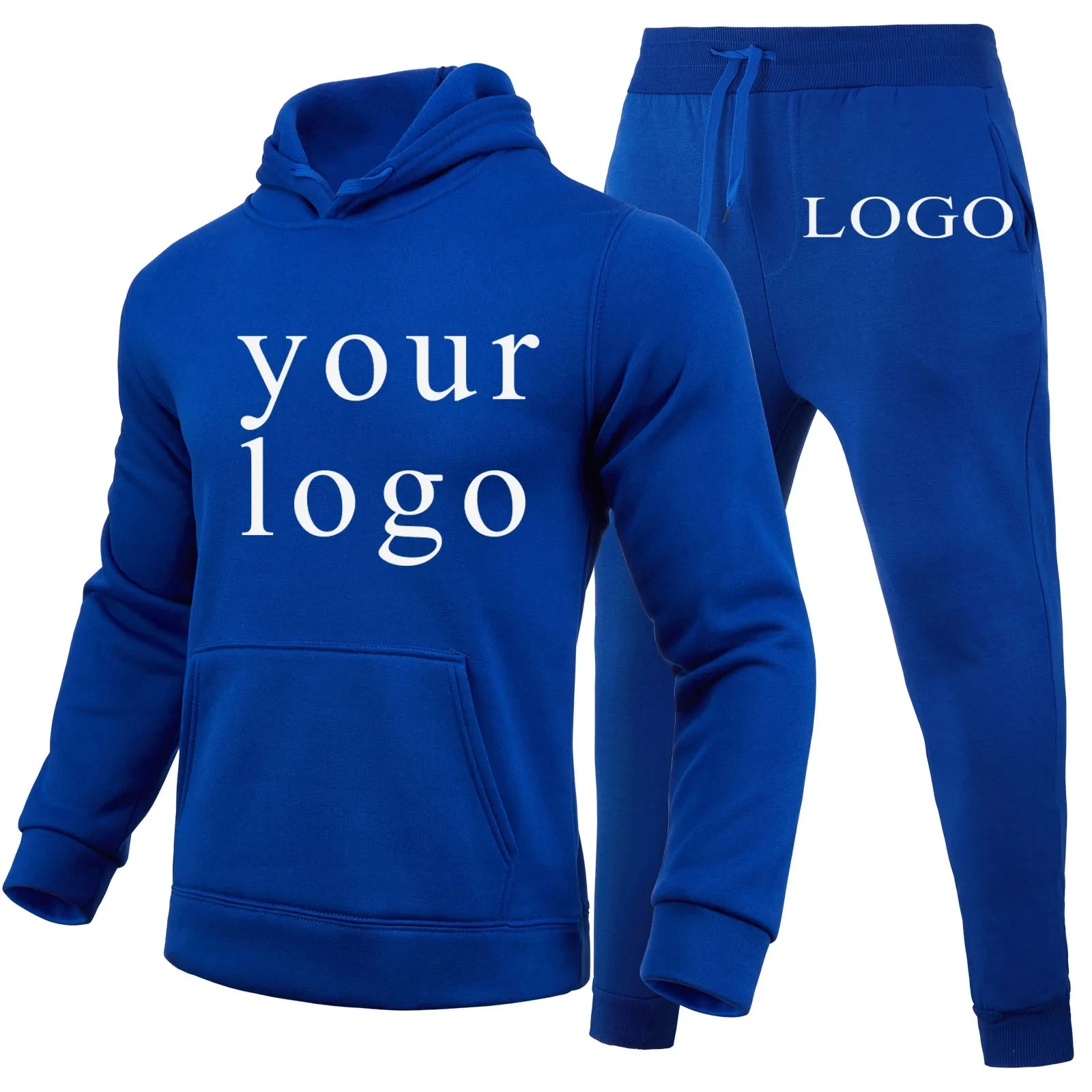 Your Own Design Brand Logo/Picture Personalized Custom Anywhere Men Women DIY Hoodies and pants set Fashion New