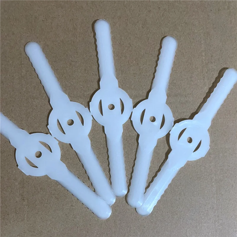

A53Q-60Pcs Plastic Grass Trimmer Blades Lawn Mower Trimmer Accessories Lawn Mower Blade Cordless Trimmer Garden Tool