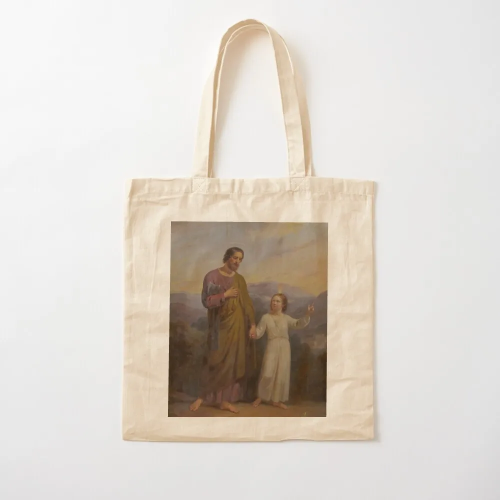 St Joseph and Jesus child Tote Bag foldable reusable bag Reusable bags sac pour femme Women's bags Canvas Tote Bag