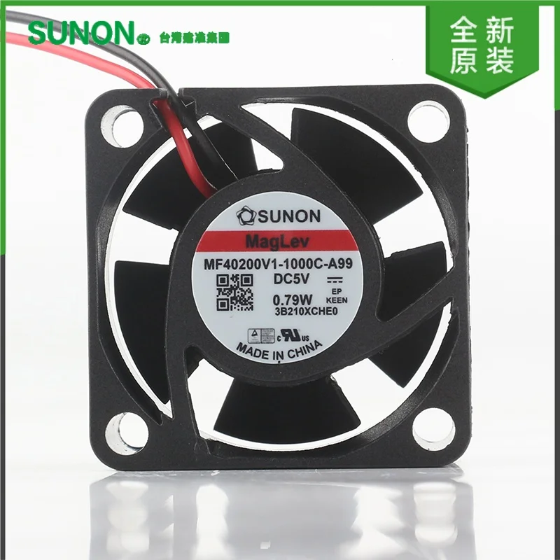 

Sunon DC 5V 0.79W AC EC 4020 4CM 40X40X20MM 2-wire Maglev bearing high speed chassis MF40200V1-1000C-A99 cooling fan