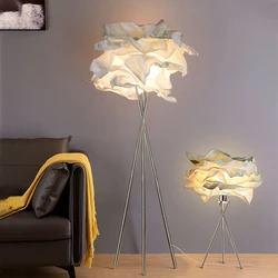 Nordic Paper Lampshade Floor Lamps for Living Room Creative Cloud Shade Bedroom Led Lights Art Decor Indoor Lighting Desk Lamp