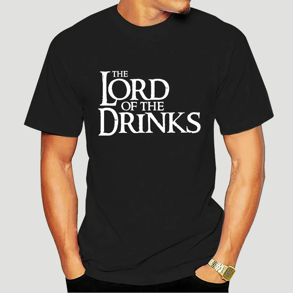 2017 Newest Hipster Lord Of The Drinks Barman Drink 3D Printed Men's 100% Cotton Short Sleeve Tees Summer Popular T Shirt 6738X