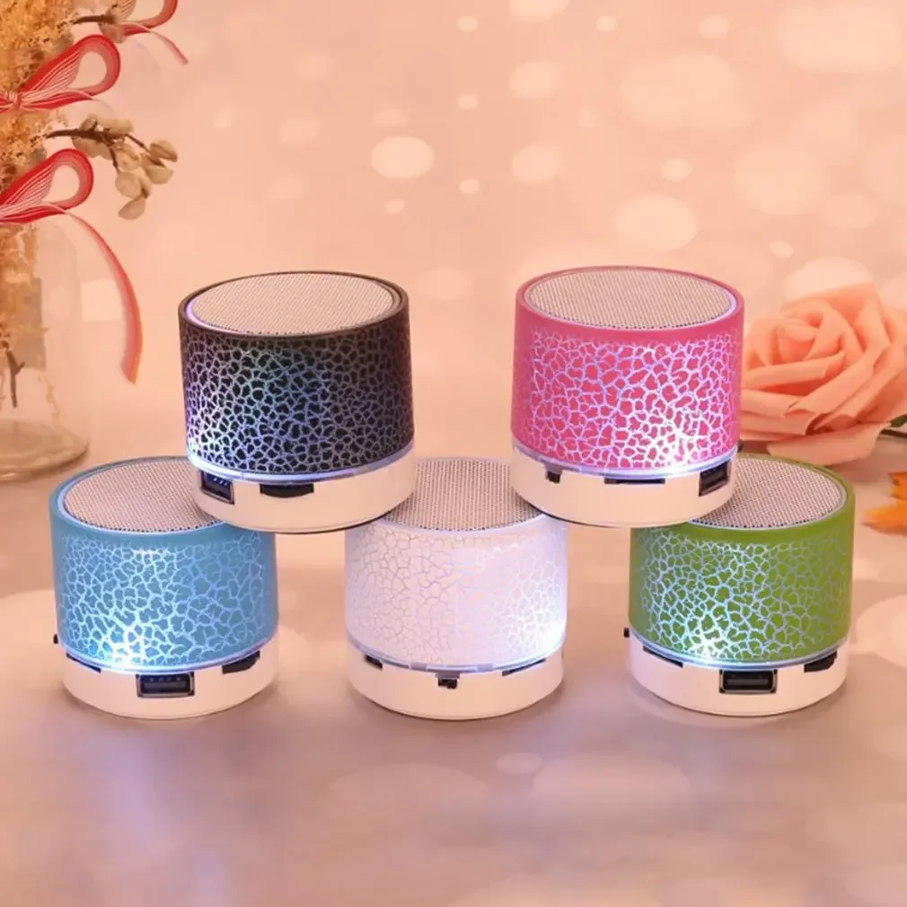 A9 Wireless Speaker Led Illuminate Portable Mini Speaker Player USB Radio FM Mp3 Music Sound Speaker - Ideal for PC & Mobile Pho