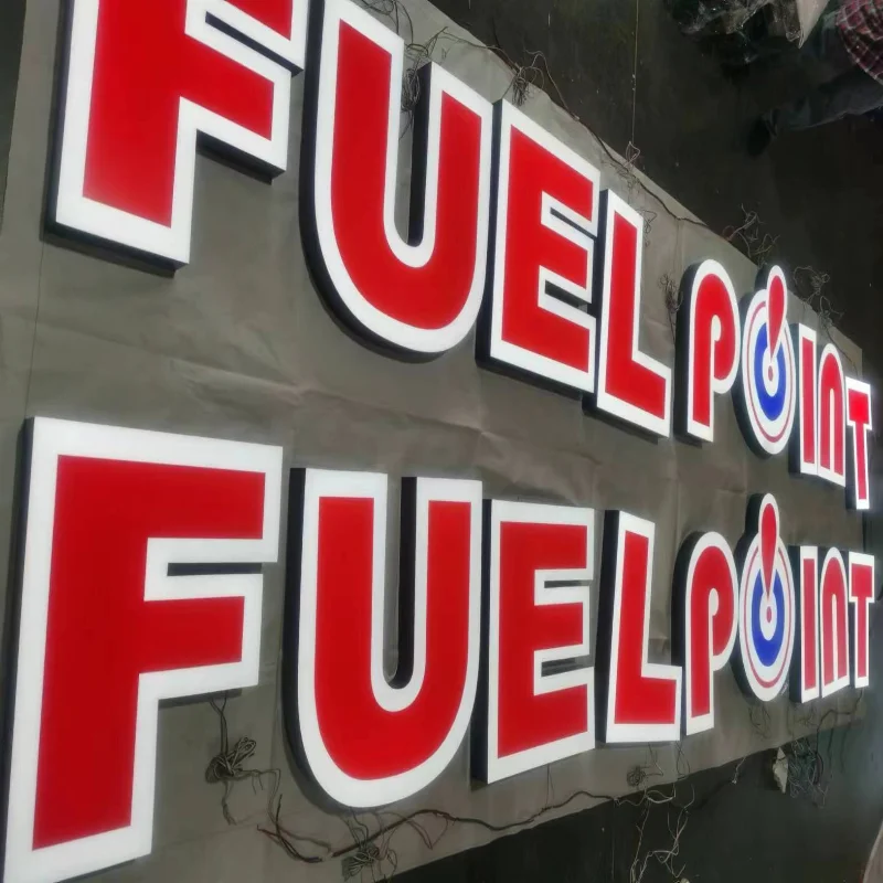 Custom Outdoor Face Lit Acrylic Led Channel Letter  Exterior 3D Rimless Advertising LED Shop Sign