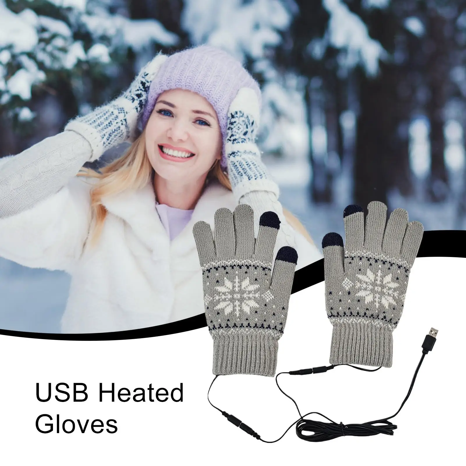 

USB Electric Heated Gloves 3 Modes Hand Warming Gloves Detachable Heated Riding Gloves For Men women Cycling Hiking Camping