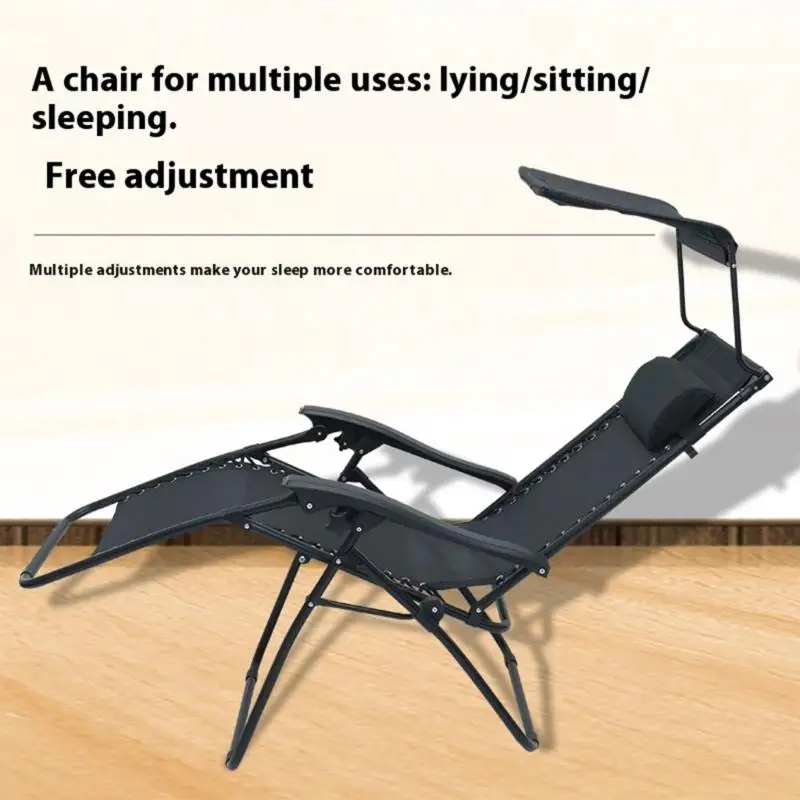 

Light Weight Foldable Sunbeds Lawn Chair Lounge Chair with Canopy For Beach Picnics Backyard Lounging Adventure D2RD