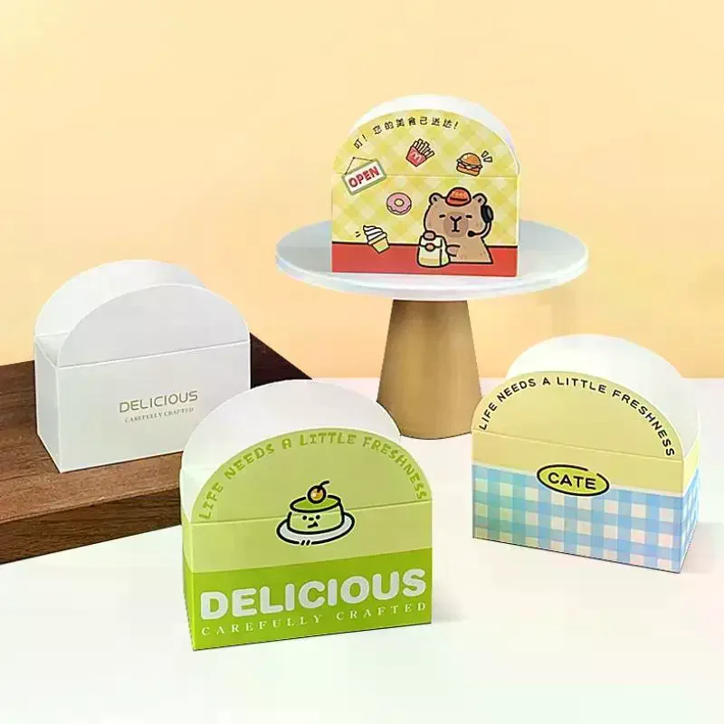 10 stücke Toast Sandwich Box Kraft Papier Backen Lebensmittel Brot Donut Verpackung Box Für Bäckerei Frühstück Party Liefert