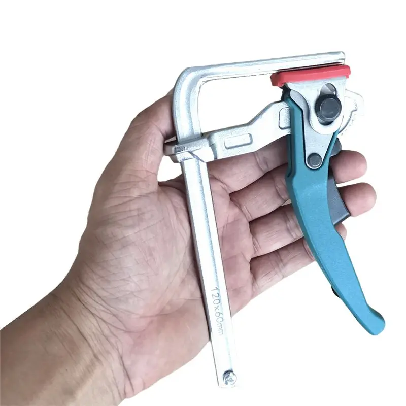 

IALJ-Cyan Handle Quick Ratchet Track Clamp Woodworking Track Clamp Cyan Ratchet Track Clamp