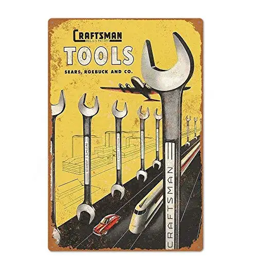 Patisaner My Garage Tool Rule tin Sign Wall Decoration Metal Art Poster Craft Pub Wall Decoration Metal Painting 20x30cm