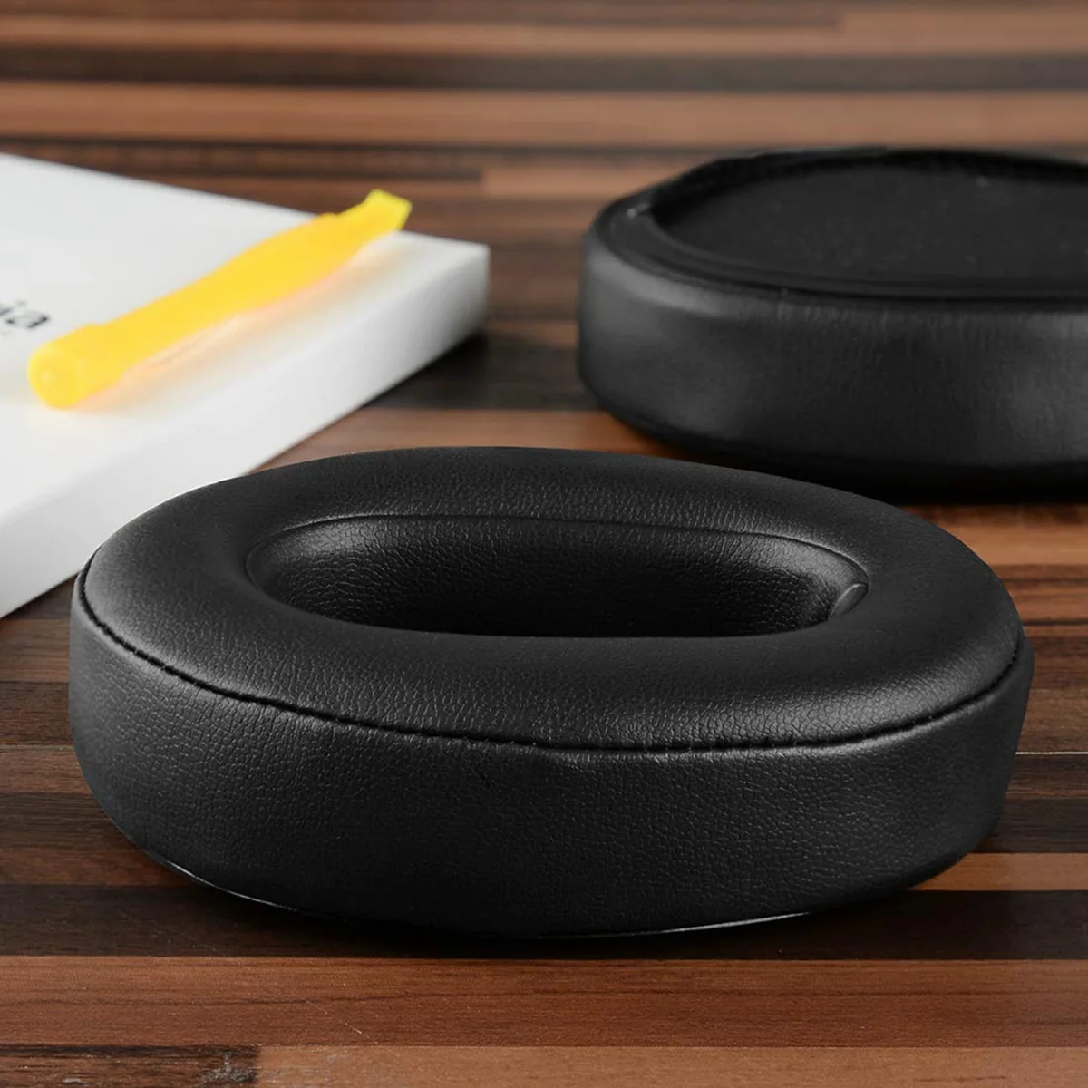 Almohadillas de repuesto para auriculares Sony WH-XB900N, almohadillas de cuero para auriculares, piezas de reparación de cojín para los oídos, color negro