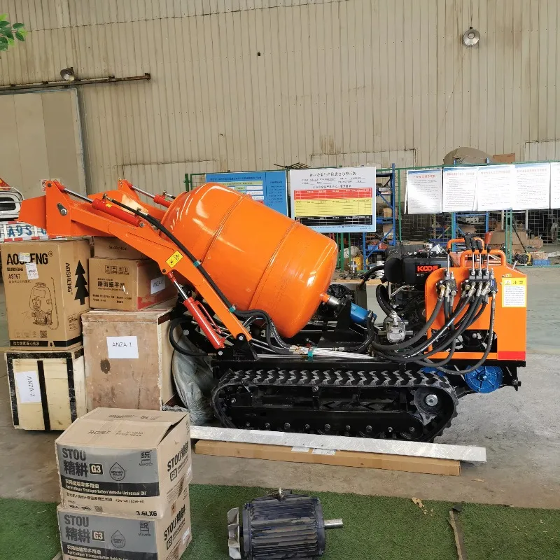 Multi Purpose Tracked Self Loading Concrete Mixer Mini Cement Mixer