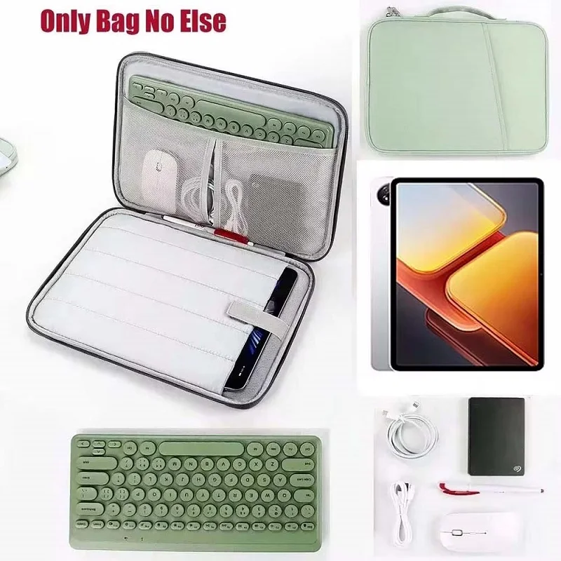 for Vivo iQOO Pad3 2 Pro Tablet Storage Bag Waterproof Sleeve Multi Pockets Carry Case Handle Zip Pouch for Cable Mouse Keyboard