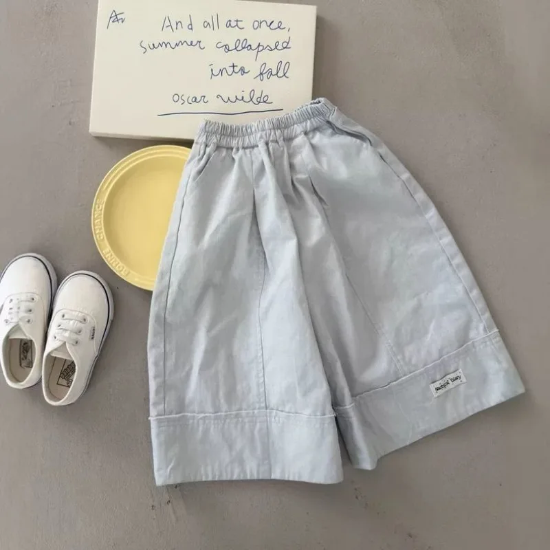 2026 Children's Spring and Summer Casual Loose and Versatile Pants, Simple and Versatile Wide Leg Pants for Children, Trendy