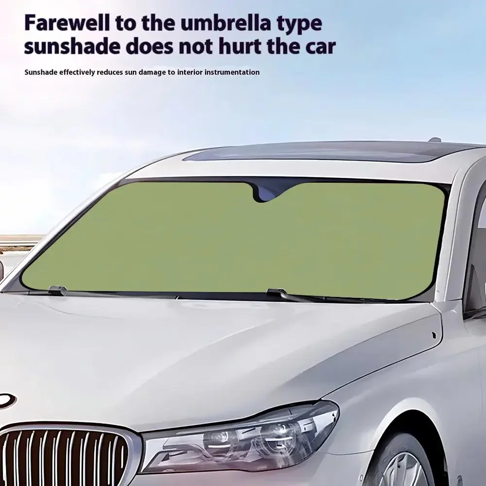 Solid Plain Color Sun Visor Retractable Car Sun Visor Anti-Glare UV Protection Front Window Sunshade