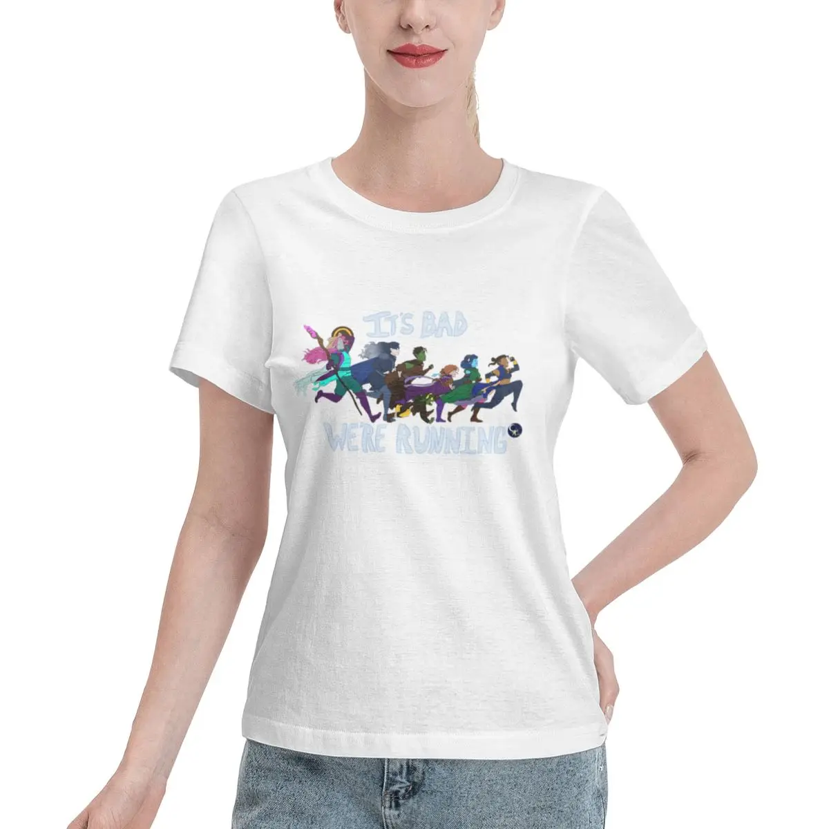 Quick Dispatch It S Bad We Re Running Women's T-shirt Night Out Sport Casual Top