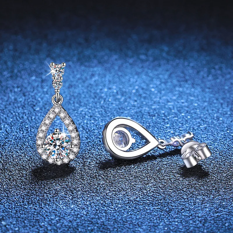 Apaison 5 mm 0.5 ct Real Moissanite Stud Earrings For Women 925 Sterling Silver Ear Studs Bridal Fine Jewelry Gift Wholesale