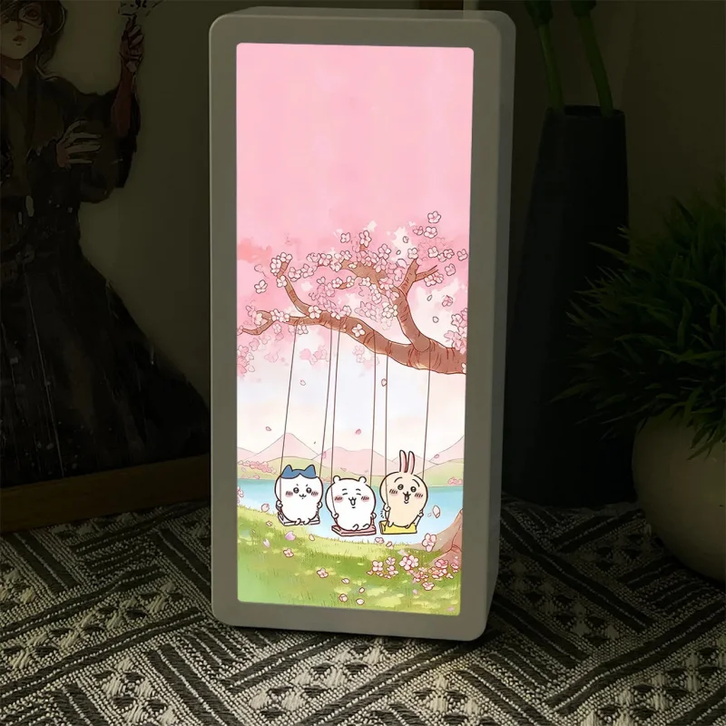 

Chiikawa LED Night Lamp Cute Anime Character Printed Table Lamp Soft Glow Bedside Light For Bedroom Kawaii Lamp Gift