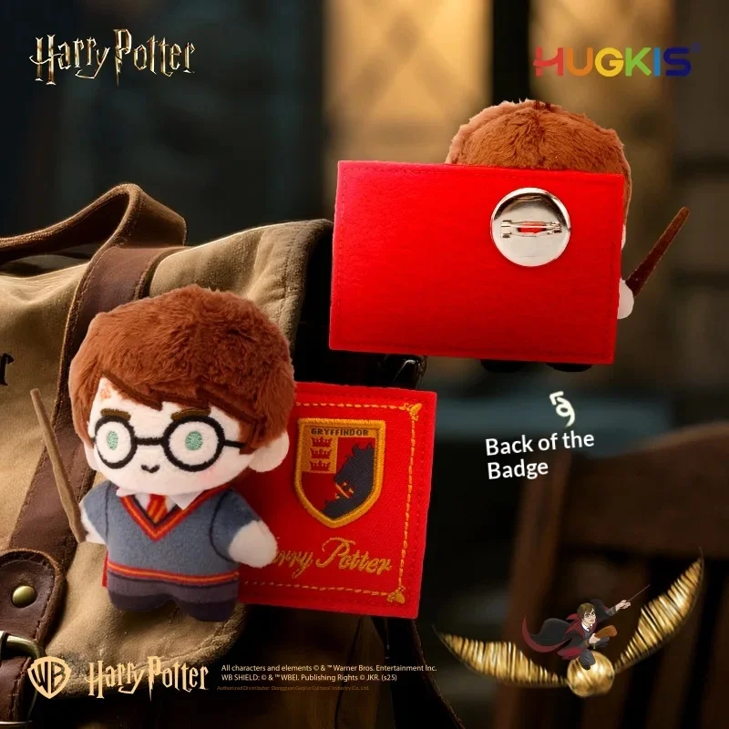 

Harry Potter Dual-Function Badge Plush – HUGKIS Mystery Box Pin & Keychain, Official Collectible Accessory Gift