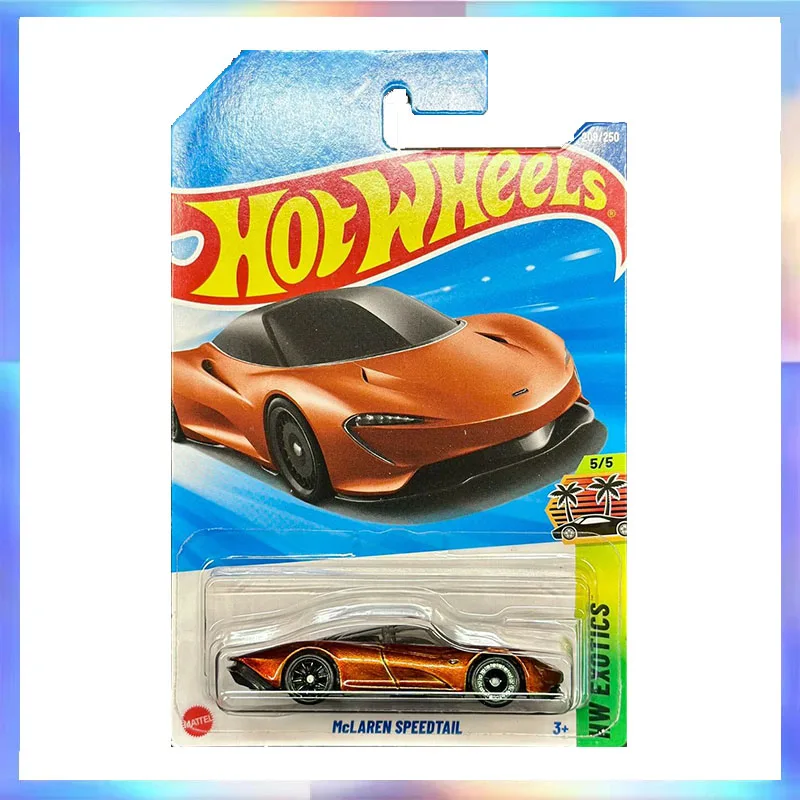 

2025K Hot Wheels TH Модель автомобиля Super Treasure Hunt McLaren SpeedTail Модель Коллекционная модель Украшение для комнаты Игрушка на день рождения для мальчика в подарок