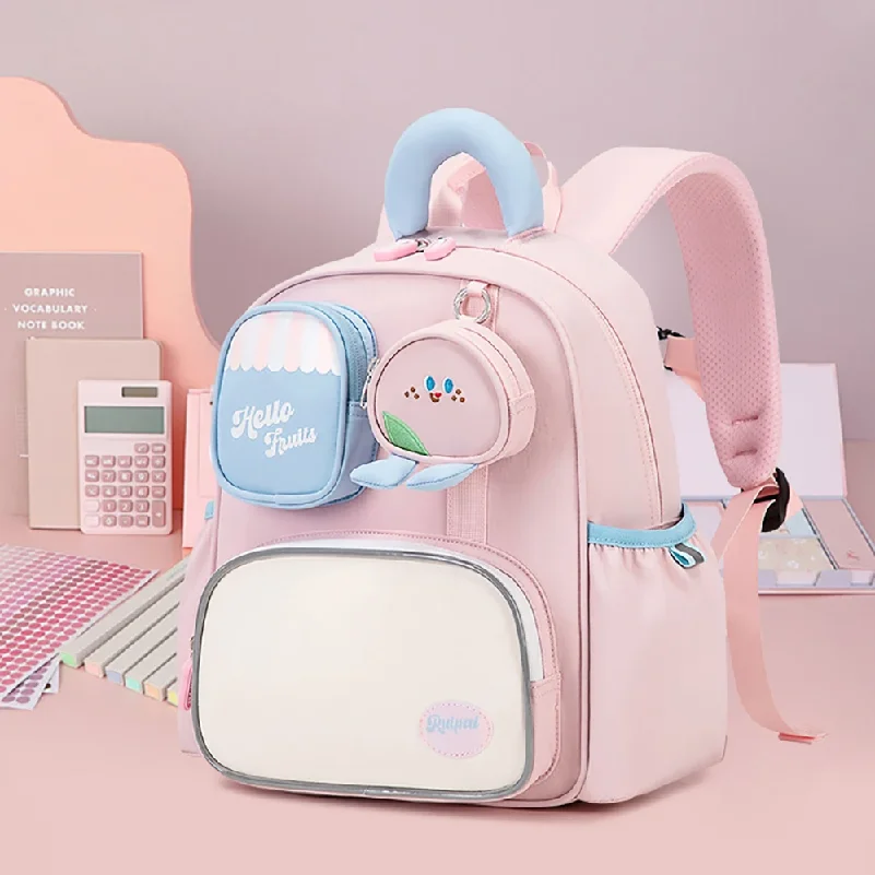 Kids Backpack With Cute Bear & Camera Appliques - Lightweight Preschool Bag With Adjustable Straps Perfect For Girls' Daily